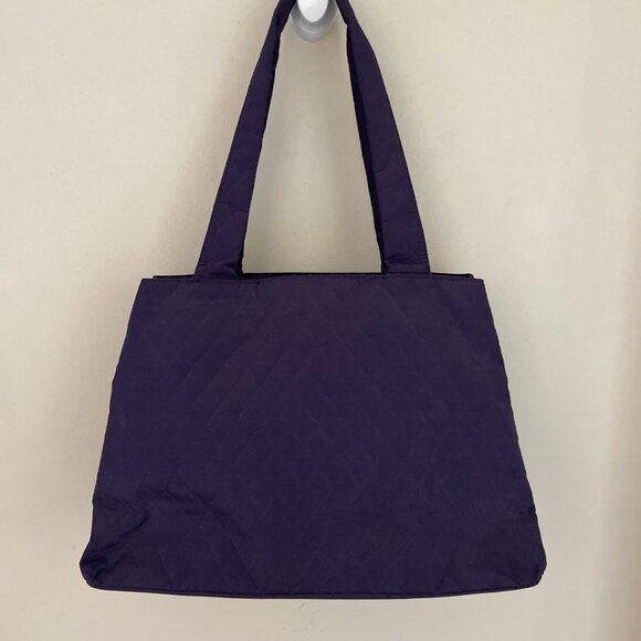 Travelon Shoulder Bag Purse Purple 3 Compartments RDIF Anti-Theft Nylon EUC - Picture 3 of 16